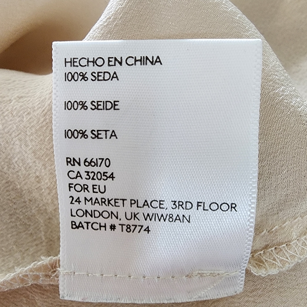 Urban Outfitters Silence+Noise Ivory Silk Blouse Size XS - Picture 5 of 5